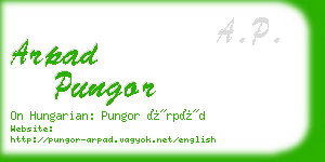 arpad pungor business card